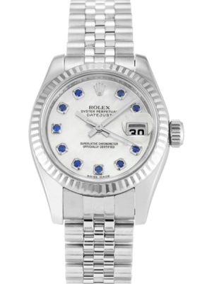 Replica Rolex Lady-Datejust 26mm Mother Of Pearl - White Dial 179174