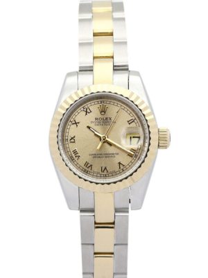Replica Rolex Lady-Datejust 26mm Yellow Gold Dial 179163