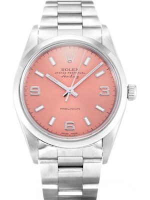 Replica Rolex Air-King 34mm Pink Dial 14000
