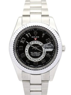 Replica Rolex Sky-Dweller 42mm Black Dial 326938