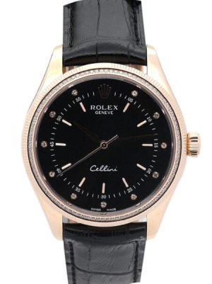 Replica Rolex Cellini 39.5mm Black Dial 5310-2