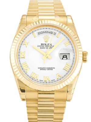 Replica Rolex Day-Date 36mm White Dial 118238
