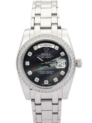 Replica Rolex Day-Date 36mm Black Dial 118346