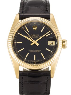 Replica Rolex Datejust Mid-Size 31mm Black Dial 6827