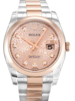 Replica Rolex Datejust 36mm Rose Dial 116201