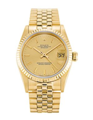 Replica Rolex Datejust Mid-Size 31mm Champagne Dial 68278