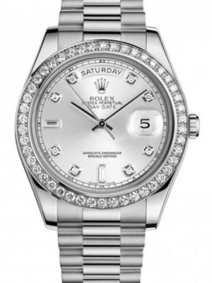 Replica Rolex Day-Date 36mm Silver Dial 118346