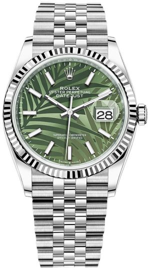 Replica Rolex Datejust 36mm Palm Motif Dial 126234-0047