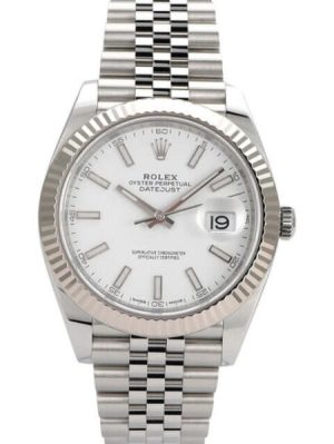 Replica Rolex Datejust 41mm White Dial 126334 Jubilee Flutted