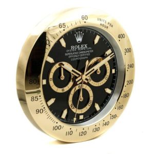Rolex Wall Clock – DAYTONA GOLD/BLACK DIAL | Affordable Elegance