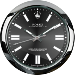 Rolex Wall Clock – OYSTER PERPETUAL BLACK | Affordable Elegance