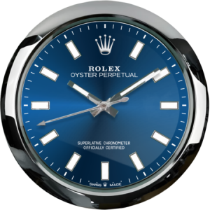 Rolex Wall Clock – OYSTER PERPETUAL BLUE | Affordable Elegance