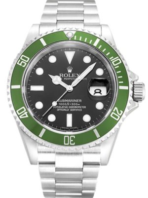 Replica Rolex Submariner 40mm Black Dial 16610LV "Kermit"