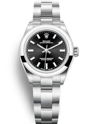 Replica Rolex Oyster Perpetual Lady 28mm Black Dial 276200